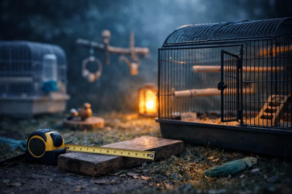Une cage se mesure en longueur de vol, pas en litres